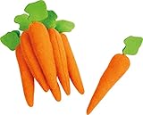 small foot Filz-Möhren im 7-er Set, tolle Ergänzung für Kaufmannsladen, Kinderküche oder Rollenspiel, 4425, Orange