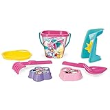 Wader 77442 - Eimergarnitur DISNEY Minnie Mouse mit Eimer, Sieb, Sandmühle, Schaufel, Rechen und 2 Sandformen, 7 teilig, mehrfarbig, ab 12 Monaten, ca. 20 cm, für fantasievolles Spielen