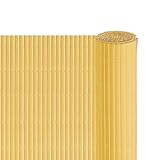 taplzmg PVC Sichtschutzmatte 100 x 400 cm, Doppelte Verstärkung Sichtschutzzaun, Bohren mit Kabelbindern, Wasser- und winddichter Sichtschutz für die Gartenterrasse, Bambus