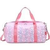 Kindersporttasche Reisetasche mit Schuhfach & Nassfach Schwimmtasche, Kinder Mädchen Reisetasche für Gymnastik Schwimm Niedlich Buntes Tanztasche Regenbogen Muster Sporttasche