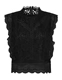 ONLY Damen Onlkaro S/L Lace Top WVN, Schwarz, S