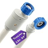 Vioks.pro Wasserstop Waschmaschine Schlauch 3/4 Zoll 2,5 m 25 °C - Zulaufschlauch Spülmaschine/Aquastop Schlauch Waschmaschine - Waschmaschinen Zubehör - Zulaufschläuche für Waschmaschinen