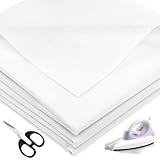Annickee Bügelvlies, 300 x 100 cm Weiß Aufbügelbarer Einlagestoff mit Schere, Bügelflies Leichtes Gewicht Einseitig 50g/m², Vlies zum Aufbügeln für Bügelfalten, Nähhandwerk, Verstärkte Bekleidung