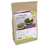 Vita2You Bio Spirulina Tabletten 500g | 400mg pro Tablette | ca. 1250 Algen Presslinge | Aus Ökologischen Anbau | Rohkost im Zippbeutel