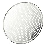 DIYEAH Perforierte Backformen Bildschirm Backen Perforierte Pizzapfanne Pizzablech Tablett Loch Pizzapfanne Für Ofen Pizza-backform Runde Pizzapfannen Silver Aluminium