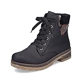 Rieker Damen Schnürstiefeletten Y7418, Frauen Stiefeletten,halbstiefel,Kurzstiefel,uebergangsschuhe,uebergangsstiefel,schwarz (00),39 EU / 6 UK