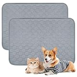 2 Stück Welpenunterlagen Waschbar- Hunde Trainings Pads, 50 x 70 cm, Waschbare Welpen Unterlagen, Super Saugfähig Hunde PIPI Pads, Wasserdicht und rutschfest, für das Hundetraining, Böden, Autos