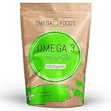 Omega 3 Fischöl Kapseln – 500 Kapseln Hochdosiert – 1000mg Omega3 Fettsäuren Pro Kapsel im 500er Sparpaket