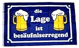 Fahne/Flagge Bier Die Lage ist besäufniserregend 90 x 150 cm