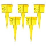 Regenmesser – transparentes wiederverwendbares Bewässerungsmessgerät mit breiter Halsöffnung | aus langlebigem Kunststoff für den Außenbereich, Rasen,