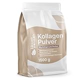 Collagen Pulver 1500g (1,5 KG) - Hochdosiert & Geschmacksneutral Kollagen Hydrolysat Pulver, Peptid Typ 1 & 3 - Kollagen Peptide - produziert in Deutschland XXL Vorratspackung