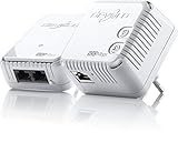 devolo dLAN 500 WiFi Starter Kit Powerline (1x dLAN 500 WiFi Powerline adapter, 1x dLAN 500 duo Powerline adapter, 1x Ethernet cable (2m), PLC Netzwerkadapter, WLAN Steckdose, WiFi Booster, WiFi Move) weiß