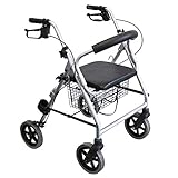 Trendmobil Leichtgewichtrollator LR 53 nur 6,7 kg Rollator inkl. Korb und Stockhalterung - Pannensichere PU Bereifung