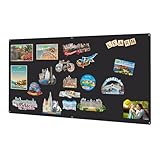 Magnettafel Schwarz, Pinnwand Magnetisch 40x60cm, Magnetwand Große für Küche, Büro, Kinderzimmer, Memoboards Zur Unterbringung von Touristenmagnete Notizen und Fotos, Magnetic Board