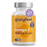 Omega 3 400 Kapseln Big Pack - 1.000 mg Fischöl pro Kapsel - Essentielle Omega 3 Fettsäuren mit EPA & DHA -Laborgeprüft, ohne Zusätze in Deutschland hergestellt