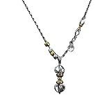 Vintage handgemachte tibetische Vajra Anhänger Halskette für Männer - 925 Sterling Silber & 18 Karat vergoldet Spirituellen Schmuck Geschenk, verstellbare Kette für Yoga Meditation & Cultural Style