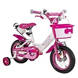 Actionbikes Kinderfahrrad Daisy 12 Zoll | Kinder Fahrrad für Mädchen - Ab 2-5 Jahren - V-Brake Bremse - Kettenschutz - Luftbereifung - Fahrräder - Laufrad - Kinderrad (12 Zoll)