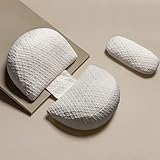 SHANNA Neu Schwangerschaftskissen Einstellbar, Komfortkissen Erwachsene, Ganzkörperkissen, Stützkissen Body Pillow, Stillkissen Körperkissen Abnehmbar Waschbar(Weiß)