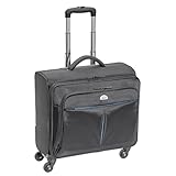 PEDEA Business Trolley Premium Plus Laptop-Rollkoffer bis 17,3 Zoll (43,9 cm) mit Übernachtungsfach, schwarz