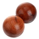 Healvian Handmassageball Holz 2 Stück für Senioren Gelenkübungen und Entspannung Massagebälle zur der Beweglichkeit und Handtherapie