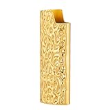 1 Stück Metall Halter Feuerzeug-Schutzhülle Feuerzeughüllenhalter 3D Gravur Feuerzeugkoffer Abdeckung Zinklegierung Feuerzeughülle Vintage-Stil Feuerzeug Fall Abdeckung für YF-913-J6,Goldimitat