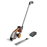 WORX WG801E.3 Akku-Grasschere & Strauchschneider 20V, 2-teiliges Klingen-Set, 1x Teleskopstiel, Schnellwechselklinge, 1x 2Ah PowerShare Akku & Ladegerät