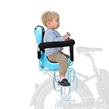 Kinderfahrradsitz hinten für Jungen & Mädchen 6 Monate–6 Jahre, mit Sicherheitsgurt, U-förmiger Schutzreling & Fußstützen, stabiler Stahlrahmen, bequemes Sitzpolster Fahrrad Kindersitz 36*52cm