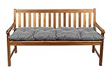 Gutekissen® Bankauflage Stuhlkissen Hollywoodschaukel Garten LS (170x50, Grau)
