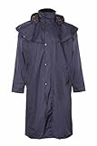 Reitmantel / lange Jacke für Herren, wasserdicht, mit kariertem Innenfutter Gr. XX-Large, navy