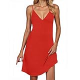 Damen Sommer Minikleid Gestreift V-Ausschnitt Flatterärmel Minikleid Knielang Casual Strandkleid Sommer Shirtkleider Freizeitkleid Rüschen Saum Swing Kleider Plissee Blusenkleid