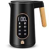 ForMe Edelstahl Wasserkocher 1,7 L mit Temperatureinstellung Temperaturwahl 40-100°C I LED Digitale Temperaturanzeige I Temperatur Einstellbar Kessel I Teekanne Teekessel Warmhaltefunktion I BPA Frei