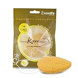 Casalfe Konjac Naturschwamm für das Gesicht, 100% biologisch abbaubar, für sanftes Peeling, enthält Kurkuma Beruhigend, Kurkuma
