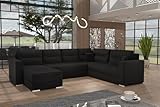 Generisch Sofa Couch Garnitur Sofagarnitur Captain U mit Schlaffunktion Wohnlandschaft
