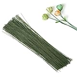 200 Stück Blumendraht zum Basteln, Blumendraht Grün 40 cm Lang- 1mm Floristik Draht Für die Herstellung von Blumenhandwerk, künstlichen Blumen, Blumenbouquets