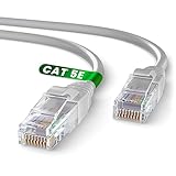 Mr. Tronic 5m Ethernet Netzwerkkabel Cat 5E, LAN Netzwerkkabel mit RJ45 Anschlüssen Für Schnelle & Zuverlässige Internetverbindung, AWG24 Patchkabel Cat 5E | 1 Gbps UTP CCA (5 Meter, Grau)