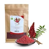 Blumental Roter Bio-Sumach, Sumachpulver, Sumach gemahlen, Gemahlene Sumach Beeren, 100% natürliches Sumach Gewürz (200 gr)