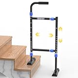 Support Way Treppensteighilfe aus Aluminium, für ältere Menschen mit verbreiterter Basis, verstellbare Höhe, stabiler Treppenstock, geeignet für ältere Menschen