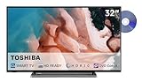Toshiba Fernseher 32 Zoll Smart TV mit integriertem DVD-Player (HD-Ready, HDR, Triple-Tuner) 32WD3C63DA/2