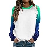 PTLLEND Activewear-T-Shirts FüR Damen Damen Kurzarm Chiffon Hemd Sommer Kurzarm Tops mit Blumendruck Elegant Bohemian Sommer Oberteil T-Shirt Teenager MäDchen Tunika Damen Langarm Herbst Mit Tasche