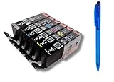 6 Canon Original Patronen PGI 530 CLI531 Set mit Grau + Kugelschreiber