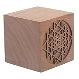 HIAKDOFT Holzwürfel Aromatherapie Diffuser aus Schwarzem Walnussholz Effektiver Aroma Diffusor für Ätherische Öle Kompakter Duftblock für Zuhause und Auto Langlebig und Dekorativ
