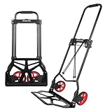 YEAUPE PRO Sackkarre Klappbar, 100kg Tragkraft & höhenverstellbar, Sackkarre für Wagen zum Bewegen und Transportieren mit 2 Expanderseile & Schwammgriff