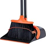 Besen und Kehrschaufel-Set, Besen und Kehrschaufel-Set für Zuhause, Kehrschaufel mit 132.1 cm langem Griff, Besen-Kombi-Set, stehendes Kehrblech und Besen-Set für Zuhause, Lobby, Bodenreinigung
