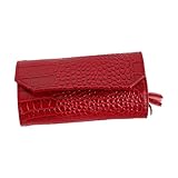 OUNONA Reise Schmuck Organizer Handliche Schmuckrolle für Reisen Vielseitige Schmuckaufbewahrungstasche Hochwertigem Weichem Material für Ohrringe Ringe und Armbänder Feurigem Rot