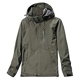 Regenjacke Herren Lang Frühling Regenjacke Wasserdicht Atmungsaktiv Windbreaker Mit Kapuze Outdoor Solid Trenchcoat Wandern Sportjacke Windjacke Funktionsjacke wasserdicht Regenmantel