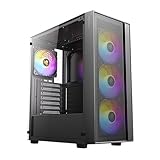 ANTEC AX65 ARGB PC Gehäuse Midi Tower Gaming ATX, schwarz