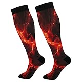 Unisex Colours Lustige Socken Rotes Licht Funken lustige Designs Sneakersocken für Freund,Herren,Oma,Mama,Fussball