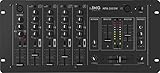 IMG Stageline MPX-205/SW Stereo-DJ-Mischpult, 4 Stereo-Kanäle, schwarz