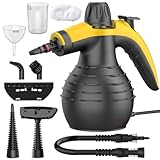 Dampfreiniger, Dampfreiniger Handgerät Mit 9 Fleckenentfernungszubehör, 1050W Dampfreiniger Boden, Dampfreiniger Handgerät für Die Reinigung von Auto, Bad, Dusche, Polstermöbel, Fenster und Fett
