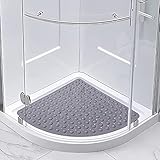 Badematte, rutschfeste Duschmatte, Badezimmerteppich, rutschfeste Gummi-Badewannenmatten mit Saugnäpfen(Grey,70x70cm/27.6x27.6in)